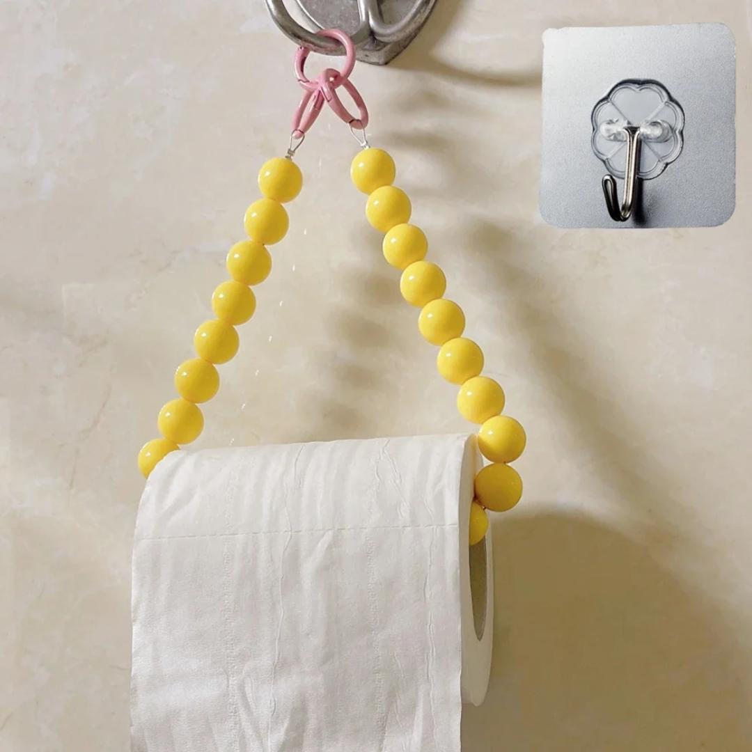 Beaded Hanging Toilet Paper & Tissue Holder | Decorative Multifunctional Home Accessory