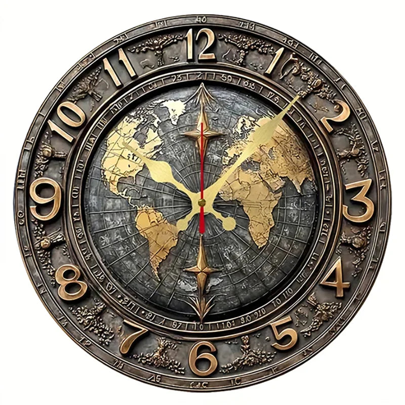 Sailboat Theme Vintage Round Wooden Wall Clock