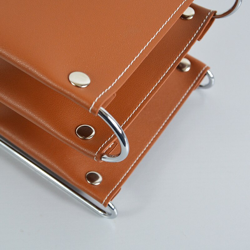 Leather and Metal Storage Organizer
