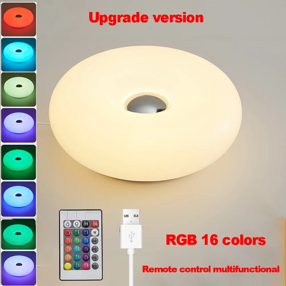 Modern Bauhaus Donut Touch & Remote Control Table Lamp