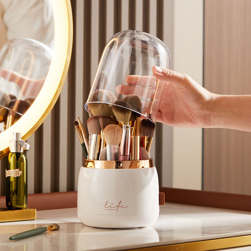 Rotating Makeup Brush Storage Organizer