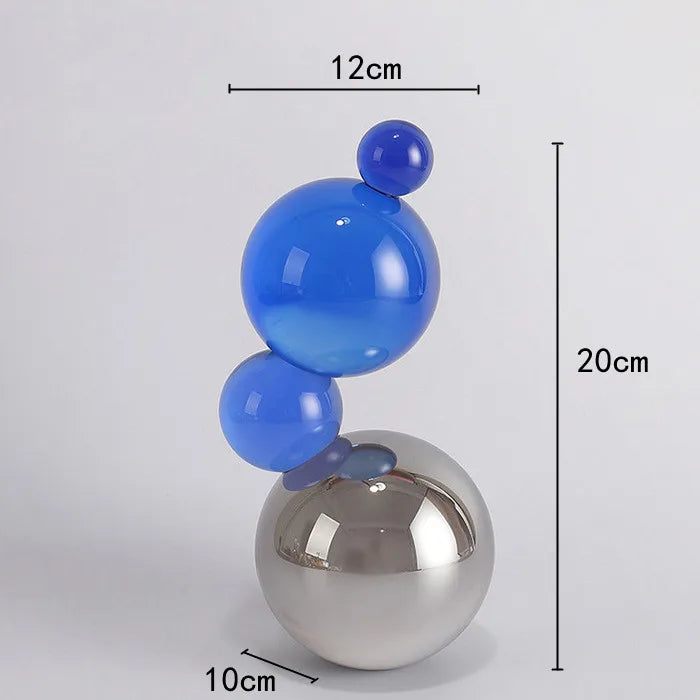 Modern Glass Butterfly and Planet Ball Ornaments