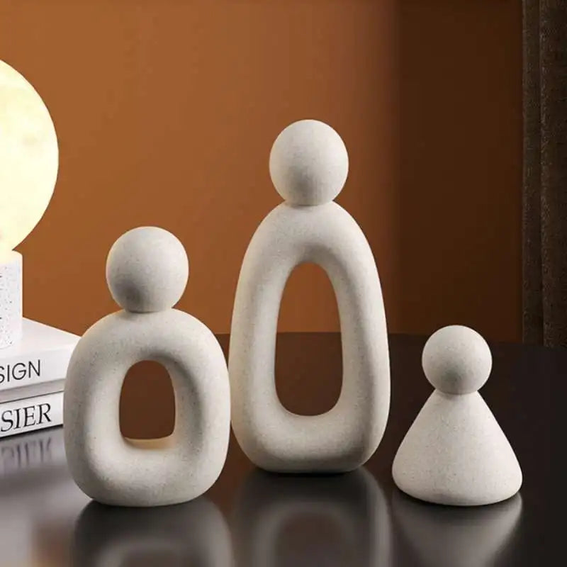 Modern Abstract Family Sculpture Set