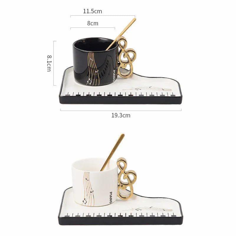 The Grand Piano Mug & Saucer Set