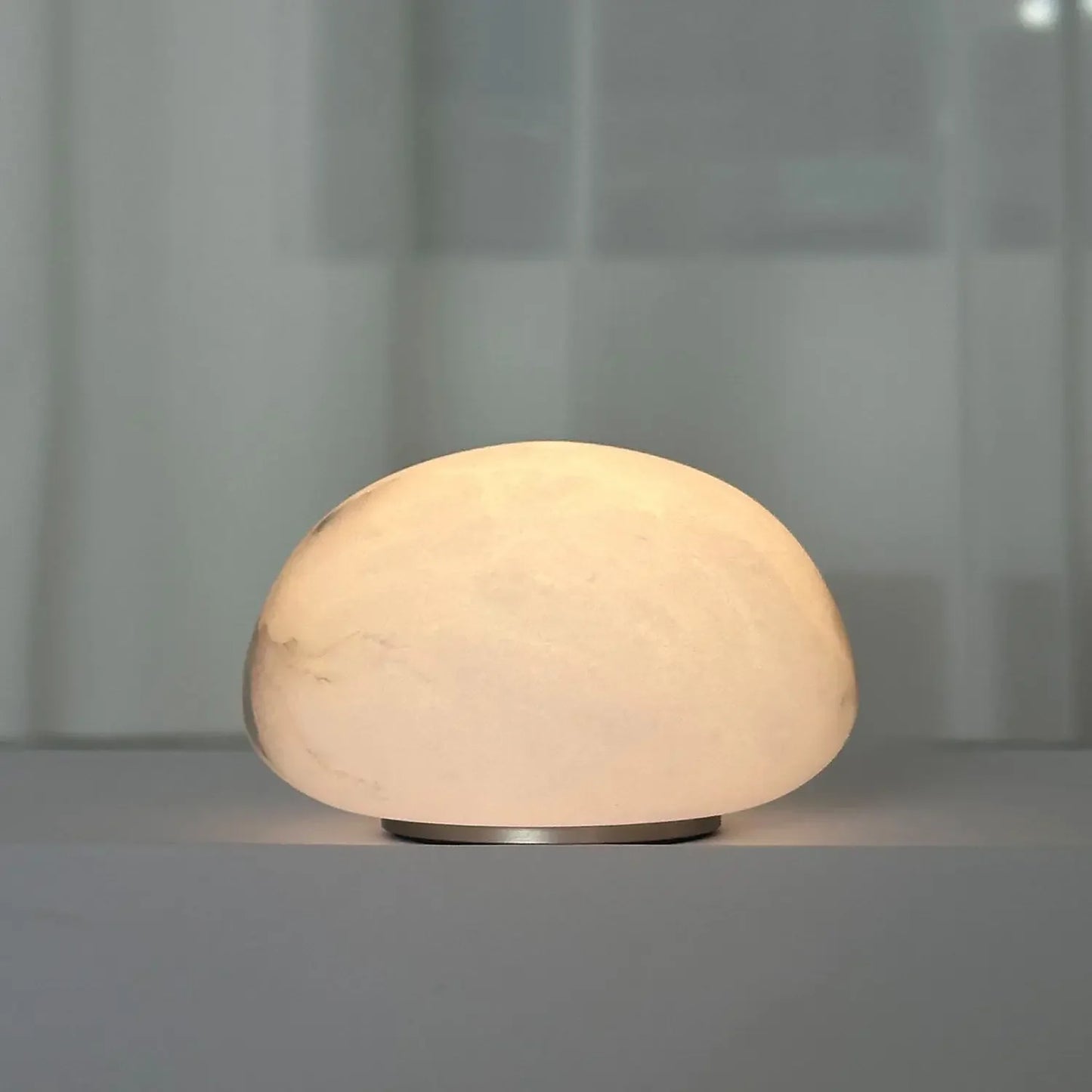 Natural Marble Wireless Charging Round Decorative Table Lamp