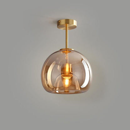 Nordic Glass Ball Ceiling Light | Semi-Flush Mount