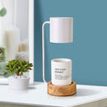 Japanese Minimalist Candle Warmer Lamp | Wooden Base Dimmable Wax Melter