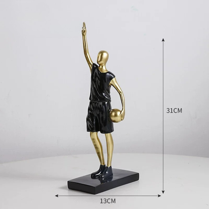 Creative Football & Basketball Player Resin Statue Ornament for Home & Office Decor
