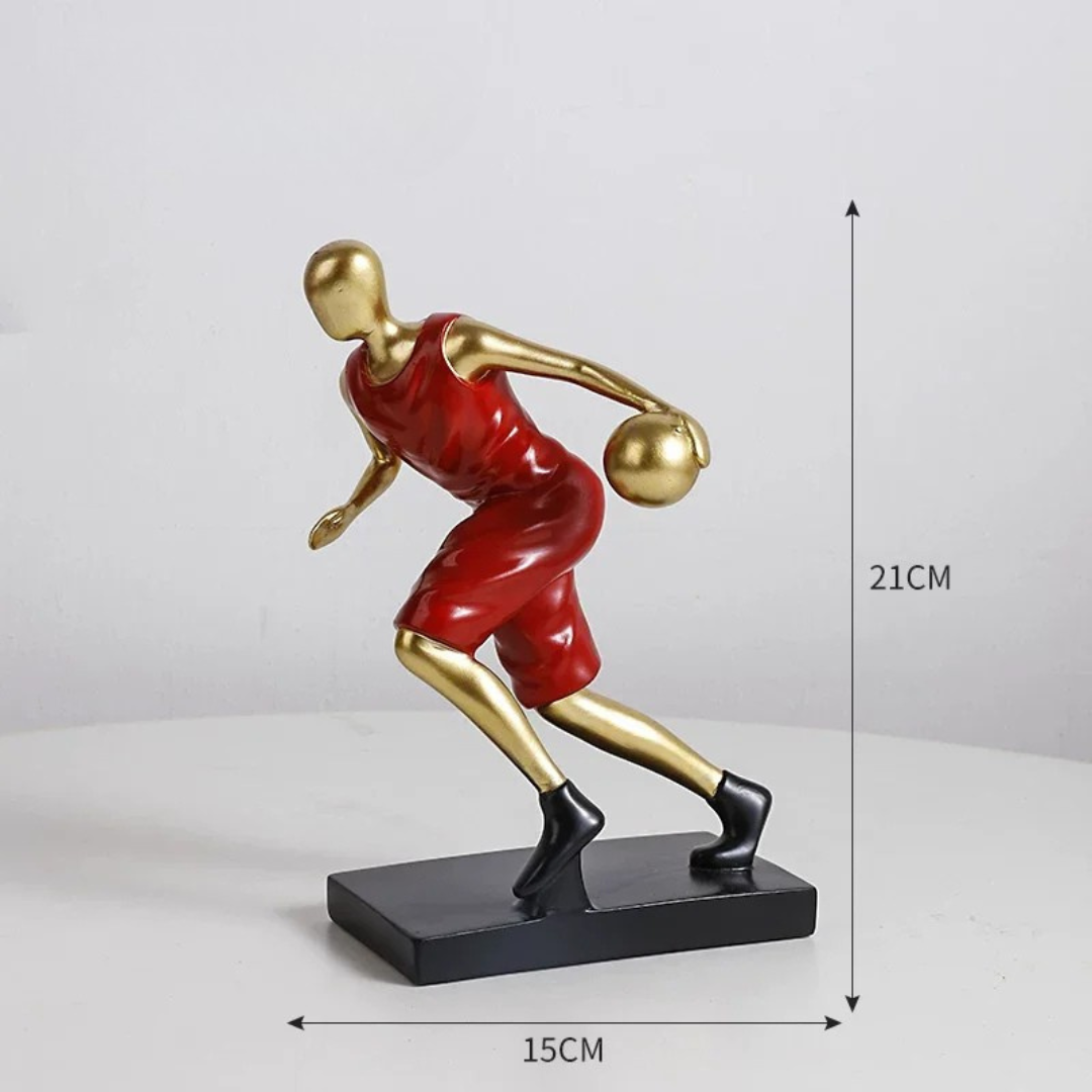 Creative Football & Basketball Player Resin Statue Ornament for Home & Office Decor