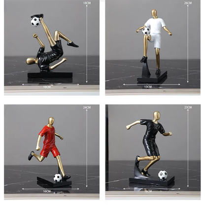 Creative Football & Basketball Player Resin Statue Ornament for Home & Office Decor