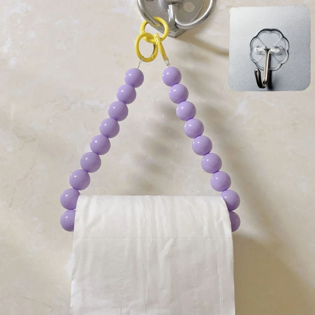Beaded Hanging Toilet Paper & Tissue Holder | Decorative Multifunctional Home Accessory