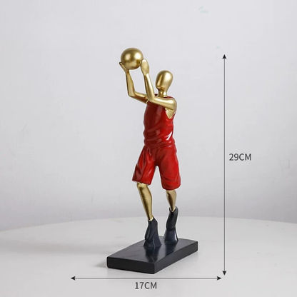 Creative Football & Basketball Player Resin Statue Ornament for Home & Office Decor