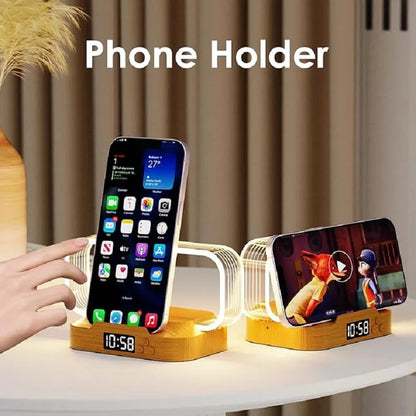 Modern Multifunctional Bedside Lamp with Wireless Charging