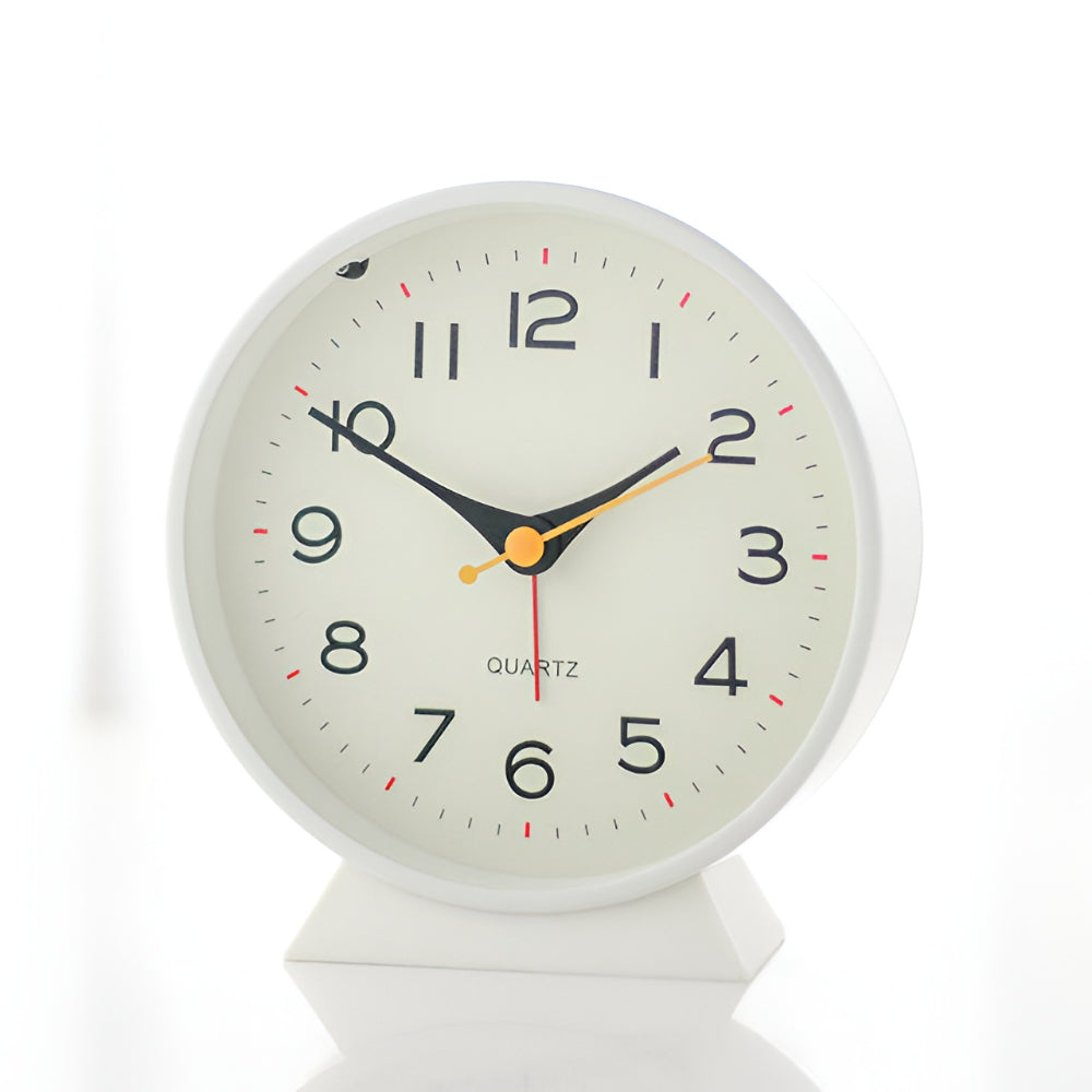 Alarm Clock Silent Quartz Vintage Table Clock