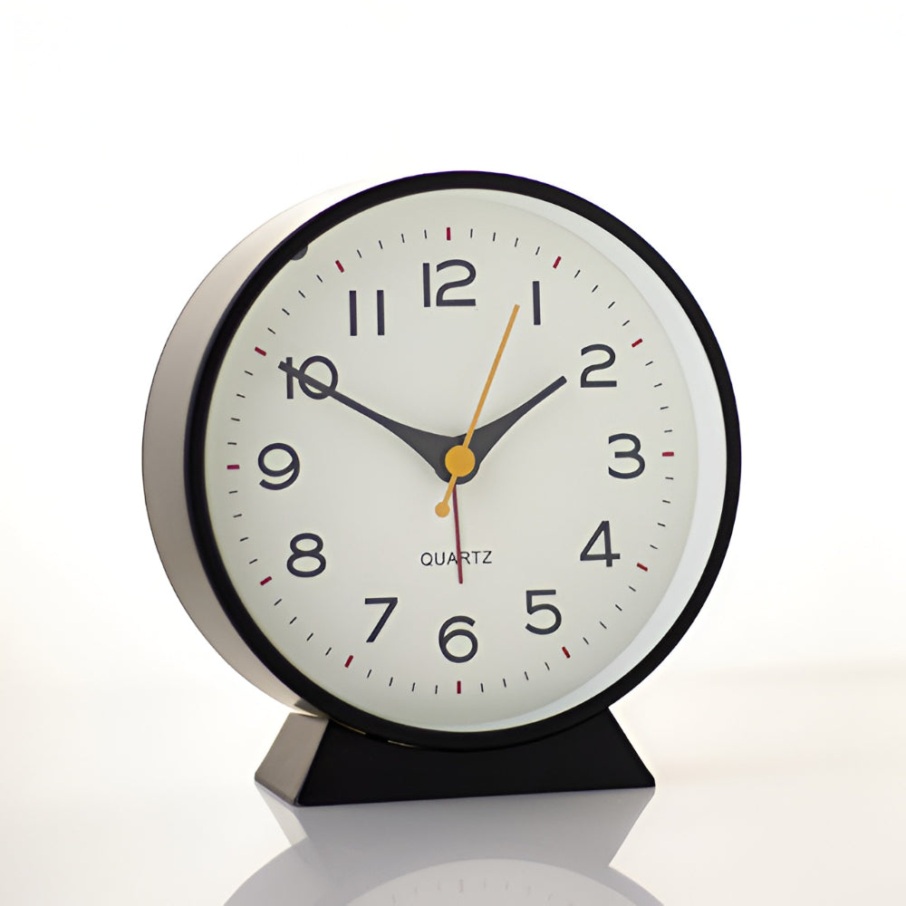 Alarm Clock Silent Quartz Vintage Table Clock