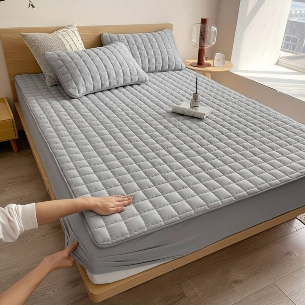 Mattress Protector Waterproof Breathable Soft Fabric Bed Cover