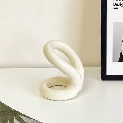 Sculptural Ceramic Toothbrush & Makeup Brush Holder