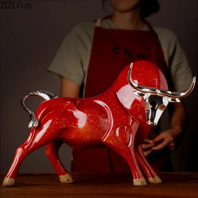 Modern Bull Sculpture
