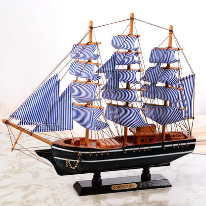 Handmade Wooden Pirate Ship & Nautical Boat Model
