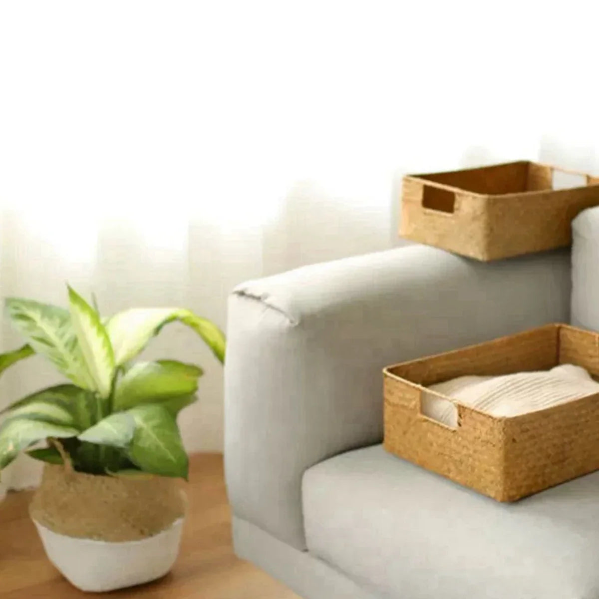 Natural Seagrass Woven Basket