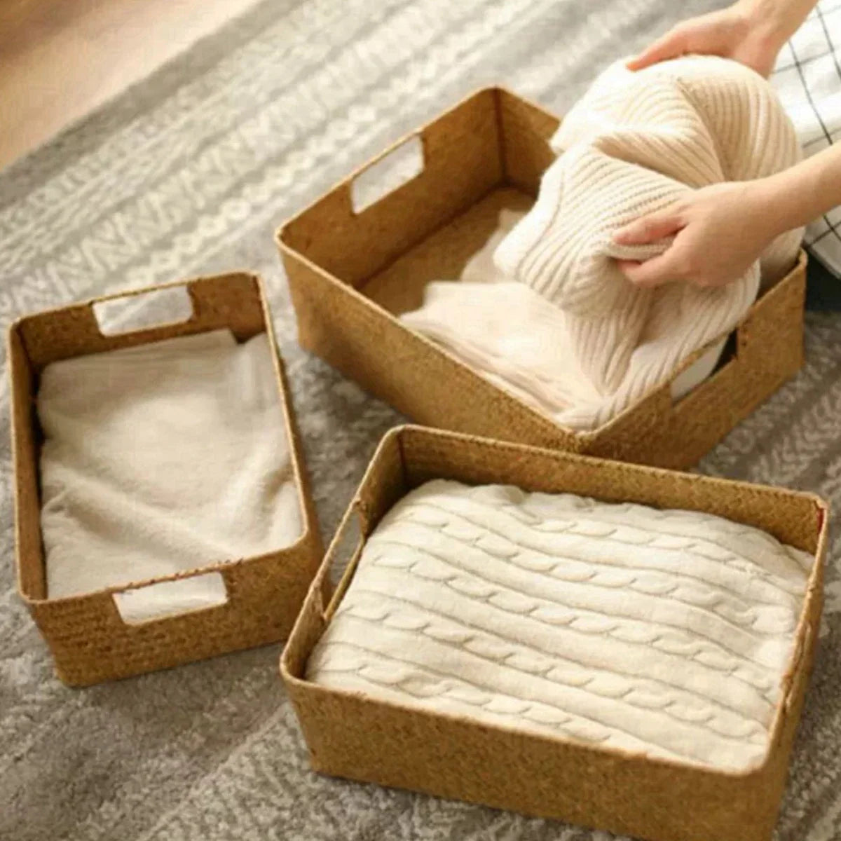 Natural Seagrass Woven Basket