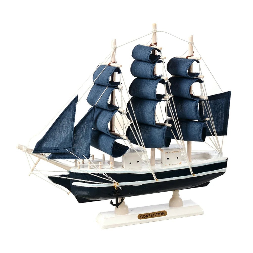 Handmade Wooden Pirate Ship & Nautical Boat Model
