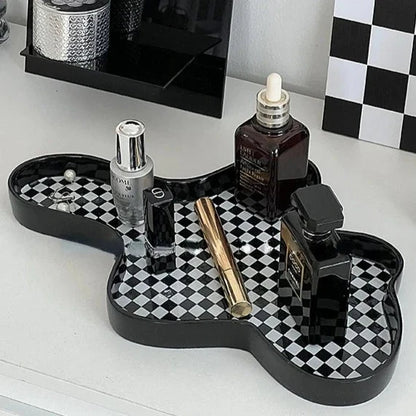 Black and White Irregular Tray