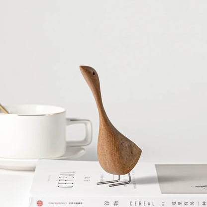 Nordic Wooden Goose Figurines