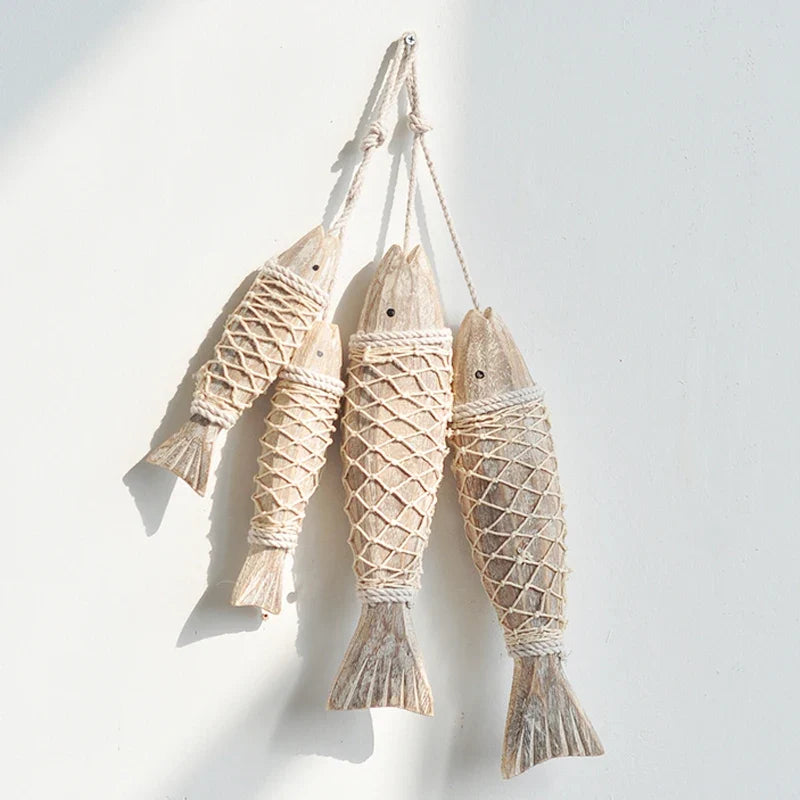 Nordic Wooden Hanging Fish Wall Decor