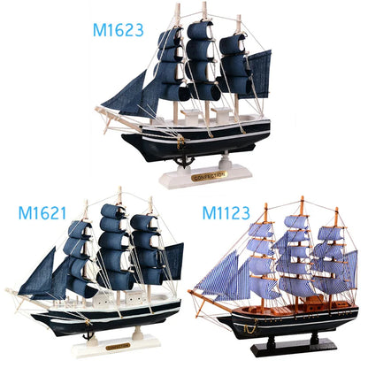 Handmade Wooden Pirate Ship & Nautical Boat Model