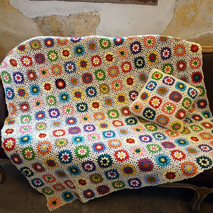 The Bohemian Bloom Handmade Crochet Blanket