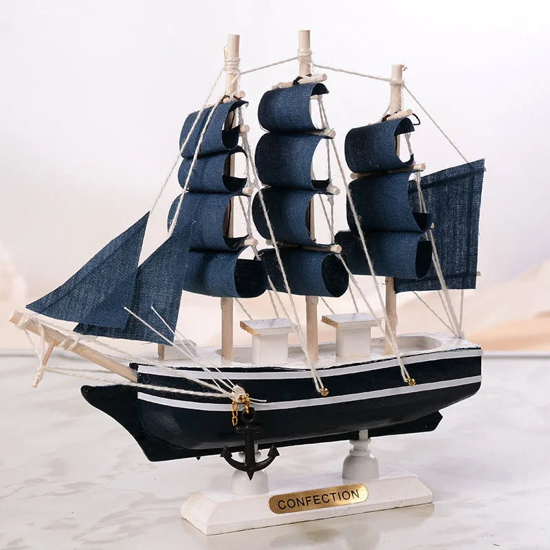 Handmade Wooden Pirate Ship & Nautical Boat Model