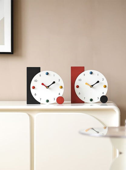 Modern Minimalist Colour Dot Desk Clock
