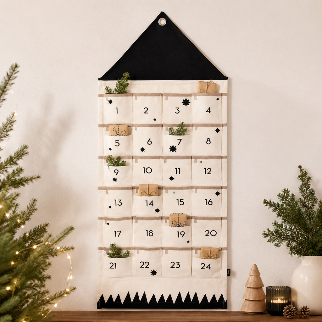 Personalized Christmas Countdown Calendar Fabric Design