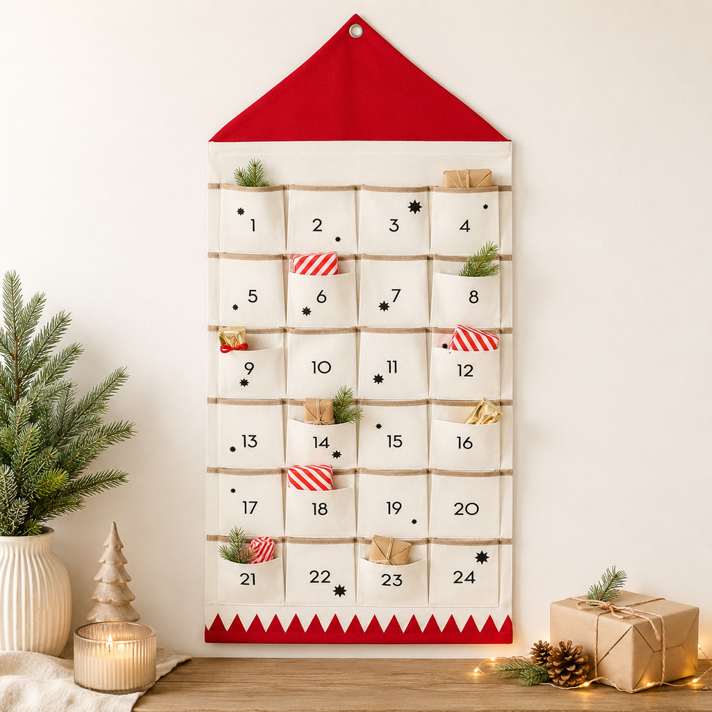Personalized Christmas Countdown Calendar Fabric Design