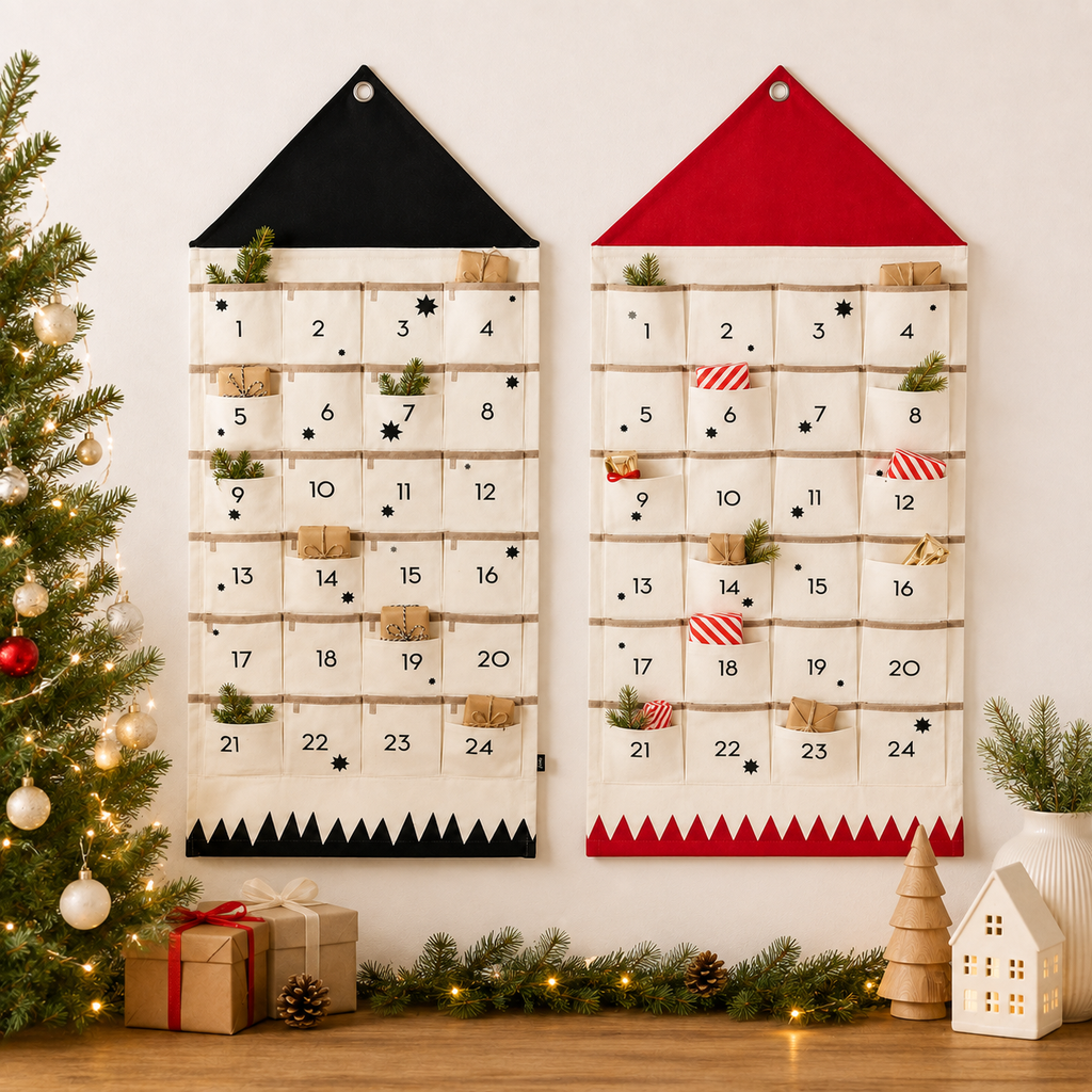 Personalized Christmas Countdown Calendar Fabric Design