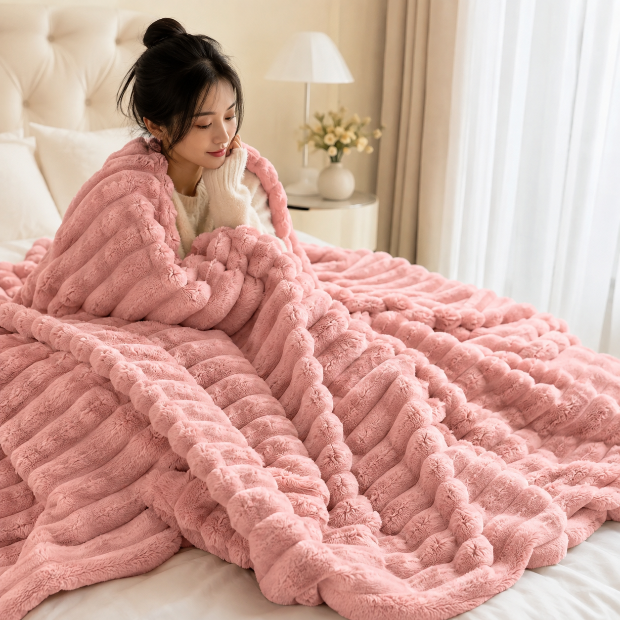 Plush Blanket Winter Soft Throw Blanket Cozy Design