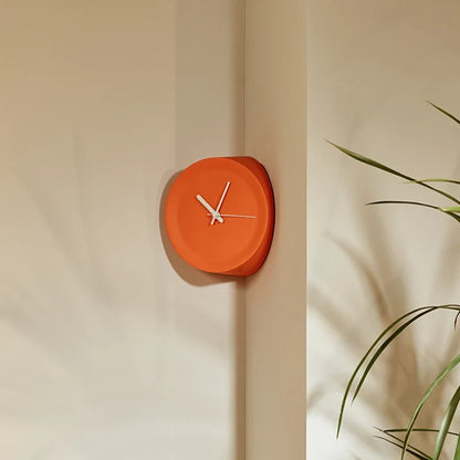 Minimalist Round Corner Wall Clock