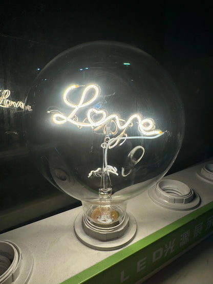 LOVE Neon Letter Edison Bulb