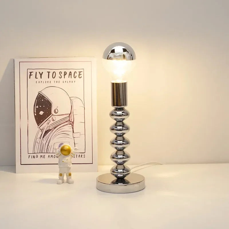 Chrome Bauhaus LED Table Lamp