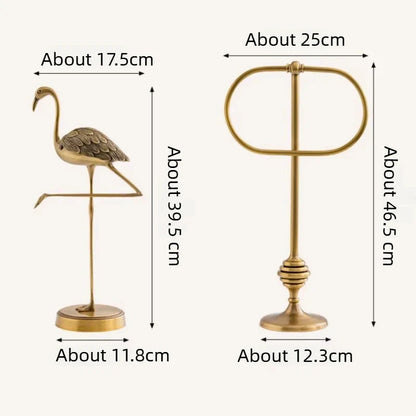 Brass Hand Towel Holder and Countertop Rack
