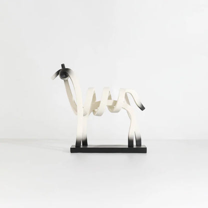 Abstract Hollow Line Horse Resin Sculpture