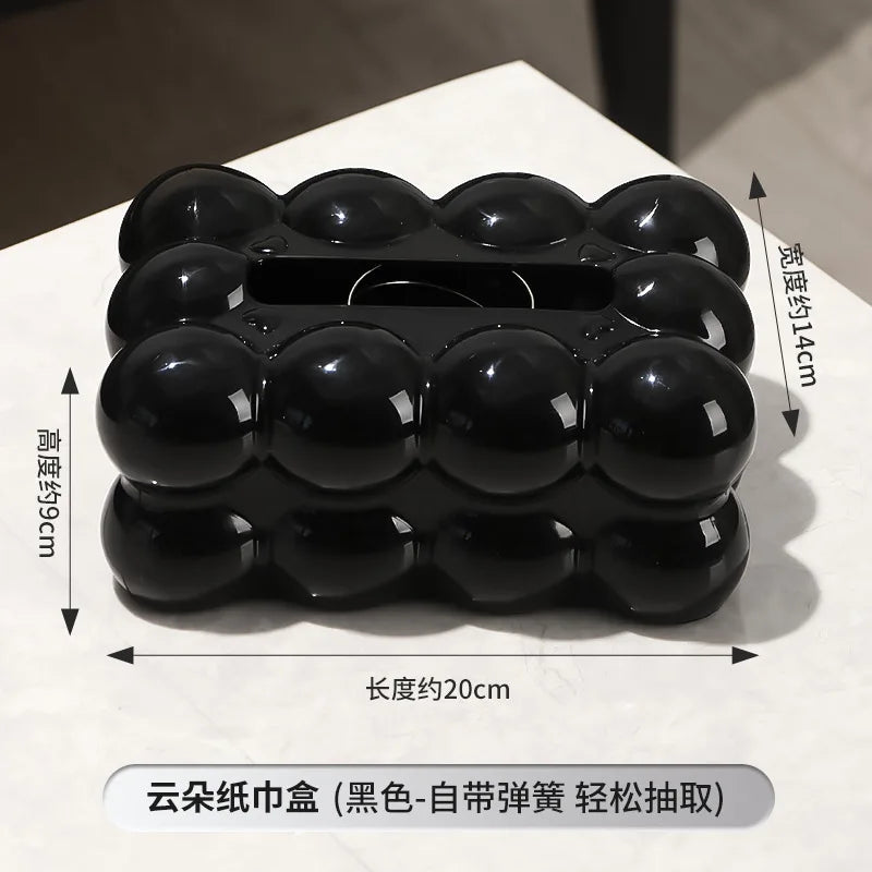 Modern Bubble Cloud Tissue Box with Lifting Spring