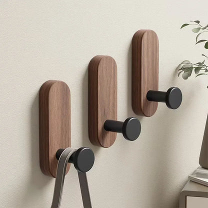 No-Drill Nordic Wood Wall Hooks