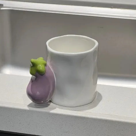 Creative Fruit Handle Ceramic Mug