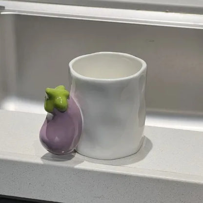 Creative Fruit Handle Ceramic Mug