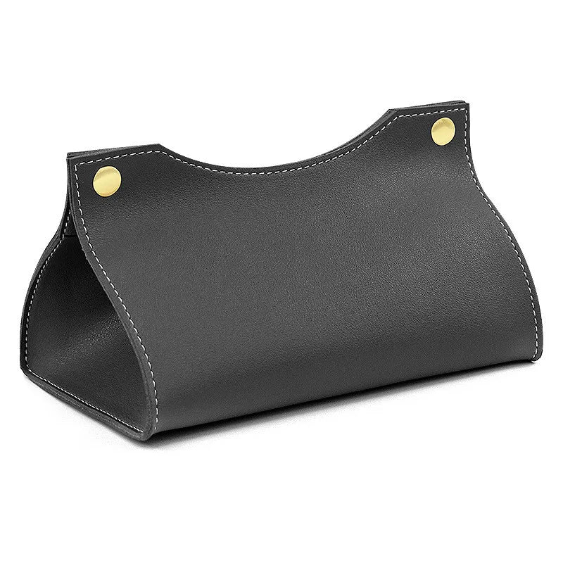 Premium PU Leather Tissue Box Holder for Home, Car & Office