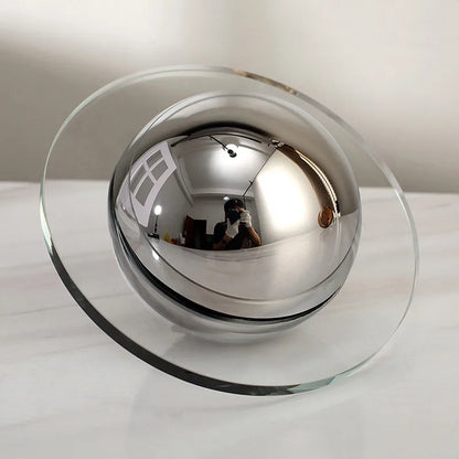 Modern Glass Butterfly and Planet Ball Ornaments