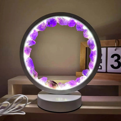 Amethyst Crystal Ring Lamp