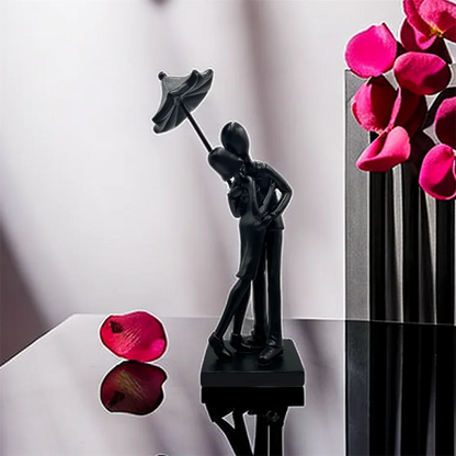 Lovers Embracing Resin Sculpture